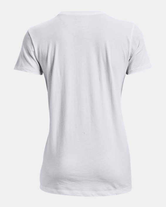 Women's UA Metallic Logo T-Shirt, White, pdpMainDesktop image number 5